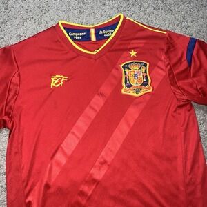 Spain, "2008 European Champions" Soccer Jersey Mens Small by Draps